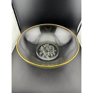 Vintage Gailstyn "It's a Dilly" Gold Rimmed Serving Bowl